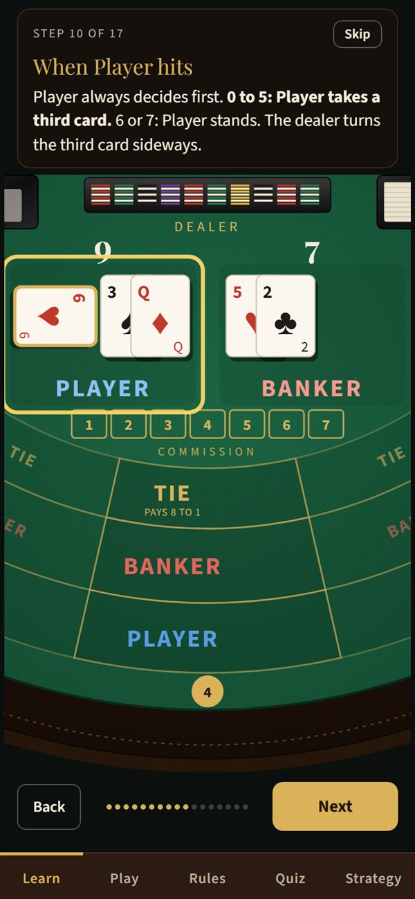 Lesson step: when Player hits